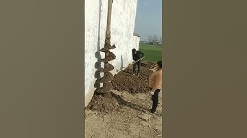 Ingenious tool and smart idea of worker drilling pile foundation