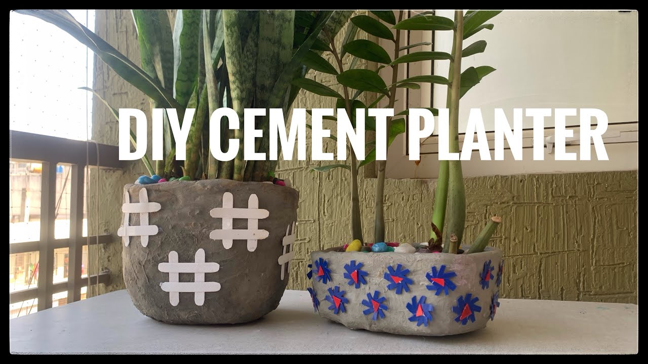 DIY Cement Planter | How To Make Cement Planters Using Old Cloth
