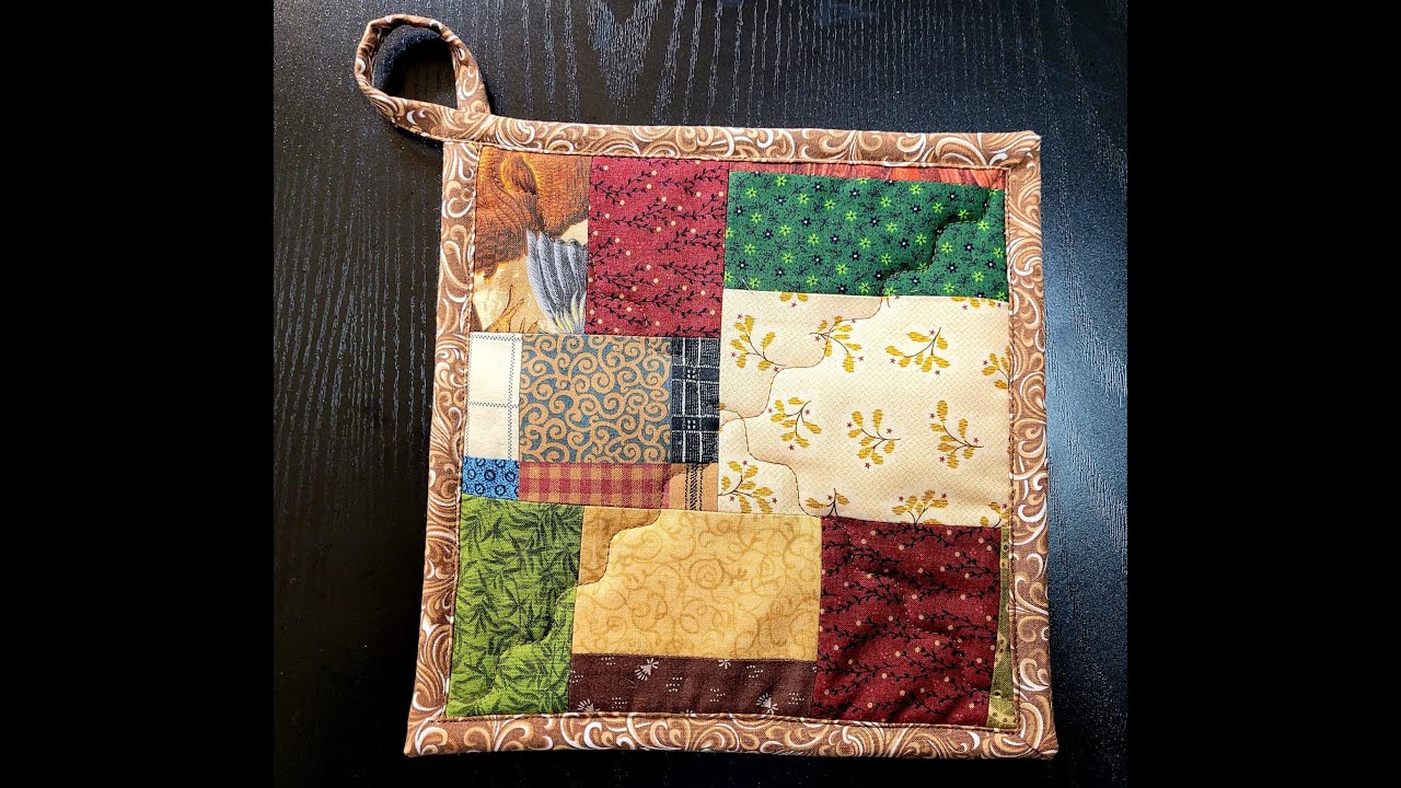 Scrappy Potholders with Hanging Loop