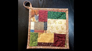 Scrappy Potholders with Hanging Loop