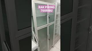 Rak Piring Aluminium Full Kaca 700 Ribu