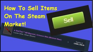 How To Sell Items On The Steam Market | Tutorial