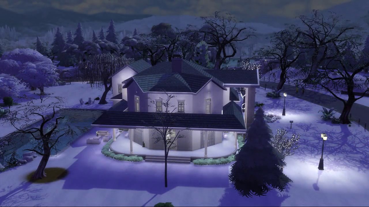 The Sims 4 Seasons WINTER HOUSE with Mod - YouTube