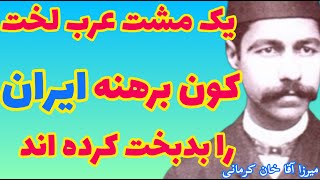 میرزا آقا خان کرمانی | عربهای بی سروپای وحشی گرسنه آمدند و ایران را بدین روز سیاه نشاندند