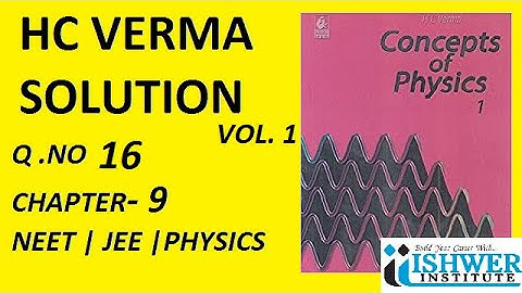 H C VERMA SOLUTION - CHAPTER 9 - QUESTION NO. 16 -( Q.16) -CENTER OF MASS #ISHWER INSTITUTE