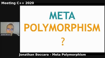 Meta Polymorphism - Jonathan Boccara - Meeting C++ 2020 Opening Keynote