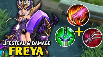 Freya retribution with Lifesteal and Damage Build  - Build Top 1 Global Freya ~ MLBB