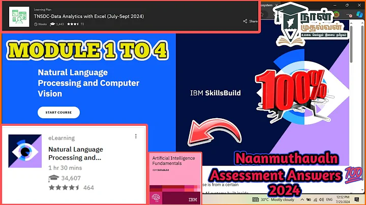 Natural Language Processing and Computer Vision(Module 1-4) TNSDC Assessment answers💯 #naanmudhalvan