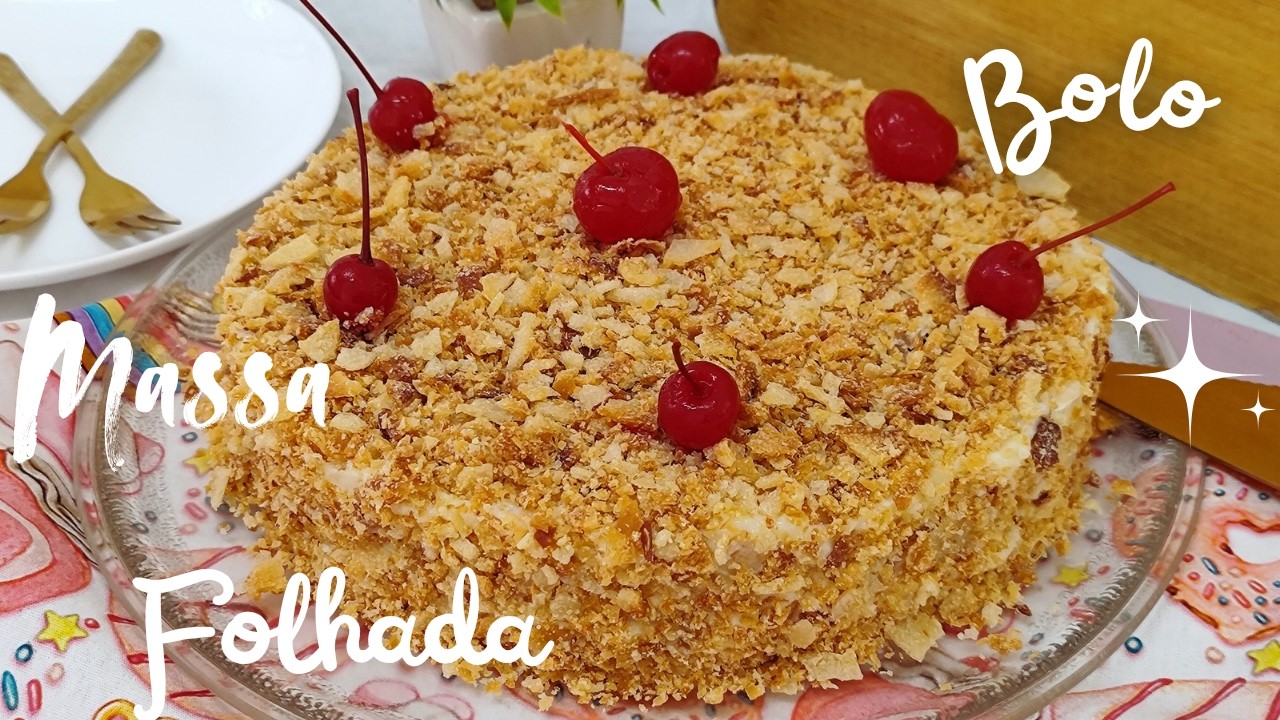 BOLO NAPOLEÃO PREGUIÇOSO : RECEITA RÁPIDA E DELICIOSA SEM COMPLICAÇÃO! BOLO DE MASSA FOLHADA!