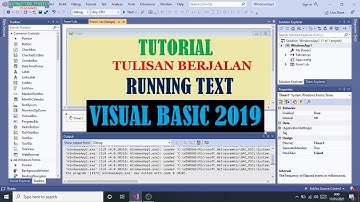 TUTORIAL MEMBUAT TULISAN/TEKS BERJALAN PADA VISUAL BASIC 2019 MEMBUAT RUMUS TULISAN BERJALAN VB 2019