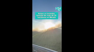 🔥 MEAÑO | Un INCENDIO forestal leva activo dende a MADRUGADA e afecta xa máis de 20 hectáreas