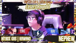 【CAPCOM CUP X】Top16 - Final『LR1』HITBOX G8S｜カワノ（ルーク/C） vs NEPHEW（ジュリ/C）