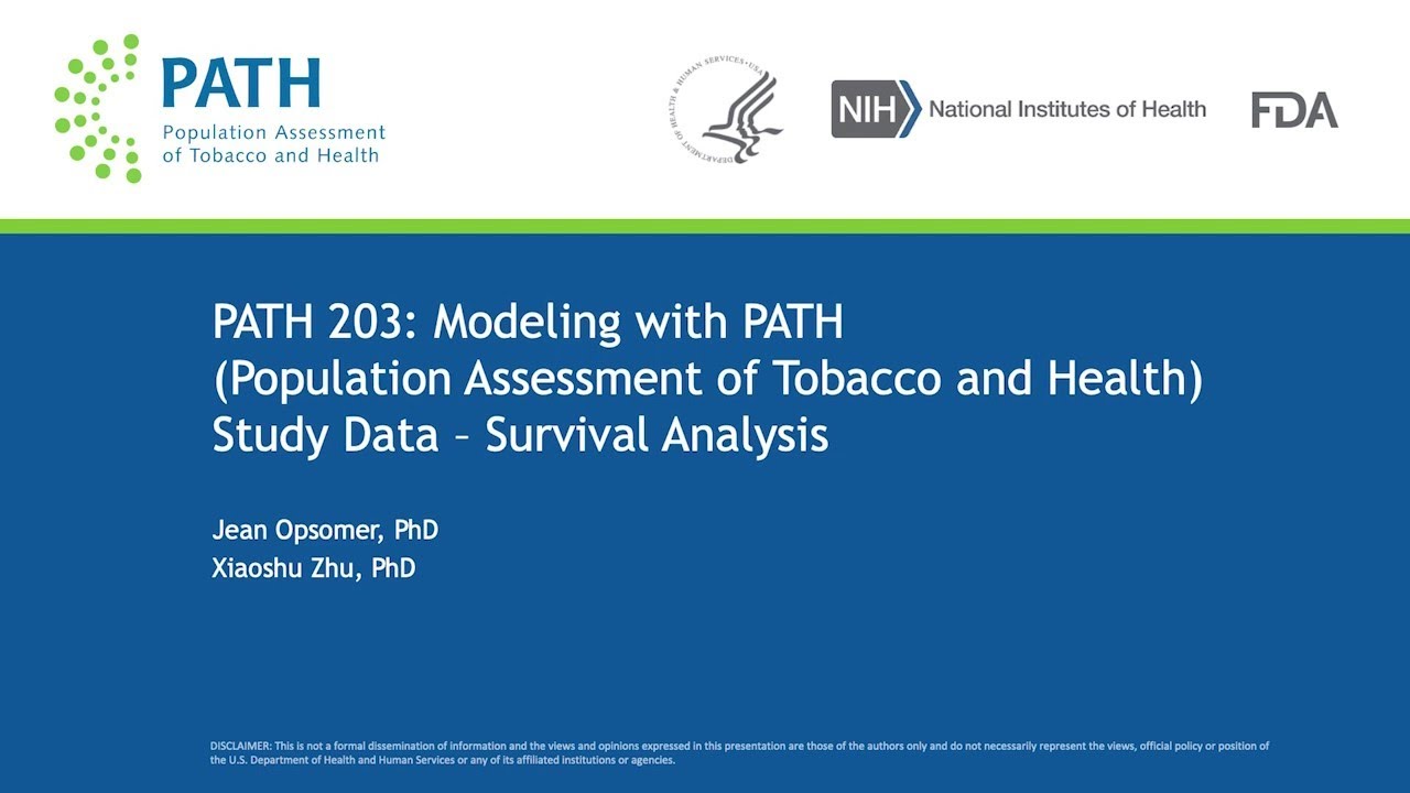 PATH 203: Modeling with PATH Study Data - Survival Analysis - YouTube