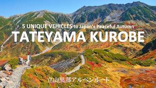 Riding 5 Unique Vehicles on the Most Peaceful Autumn Trip | Tateyama Kurobe | JAPAN TRAVEL VLOG
