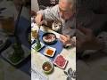 住職の夜ごはん。マグロとろろ丼 筍とわらびの煮物 コシアブラのお浸し お茶