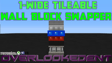 1 Wide Tileable Wall Block Swapper - Minecraft Xbox/Playstation - [Tutorial]