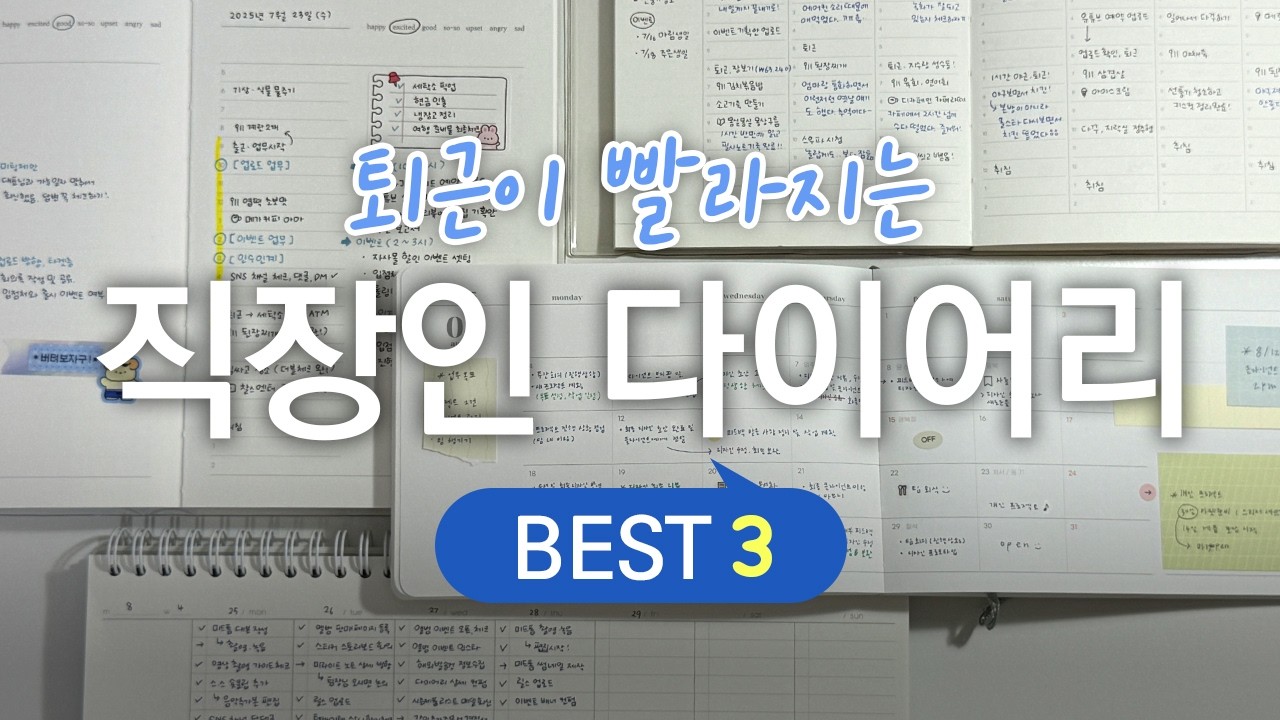직장인 다이어리 추천 TOP3 | 업무 효율 ↑ 퇴근 빨라지는 다꾸템