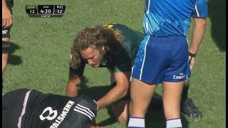 Werner Kok Sportsmanship After High Tackle. South Africa Vs New Zealand 17