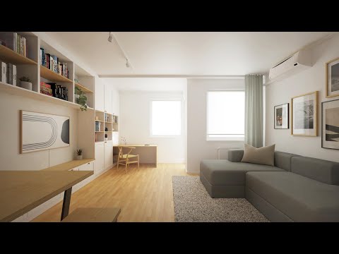 Видео: ARCHITECT REDESIGNS - A Tiny One Bedroom Budapest Apartment - 52sqm/560sqft