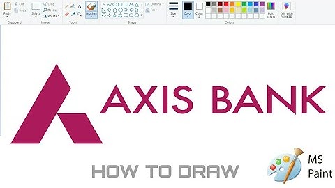 How to draw Axis Bank Logo in easy steps using Ms Paint | Logo making on computer.