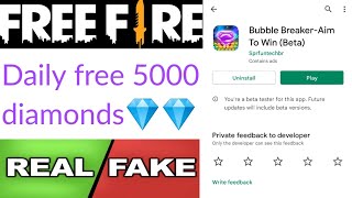 Bubble Breaker app real or fake | free diamonds | Garena free fire | Tech Lover DK screenshot 5