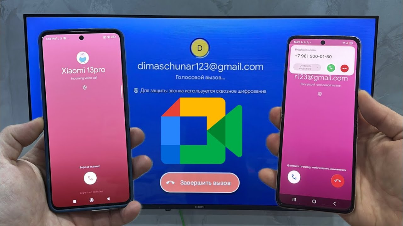 Google Meet incoming Calls Xiaomi TV Samsung Z Flip 3, Redmi note 13 pro