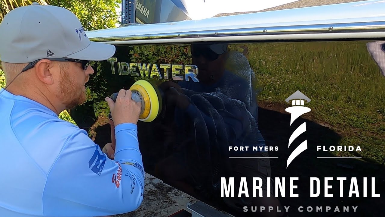 How to Fiberglass Gelcoat Boat Scratch Repair / Compound / Polish