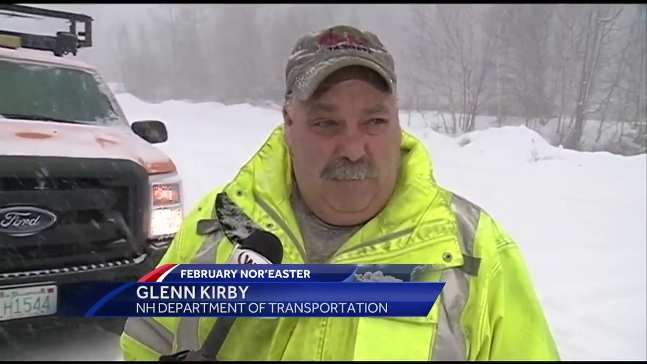 Heavy snow falls across central, southern NH - YouTube