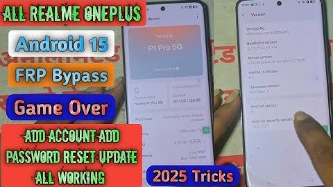 Realme Oneplus Android 15 FRP Game Over || All Realme FRP Bypass Android 15 By OTA File 2025