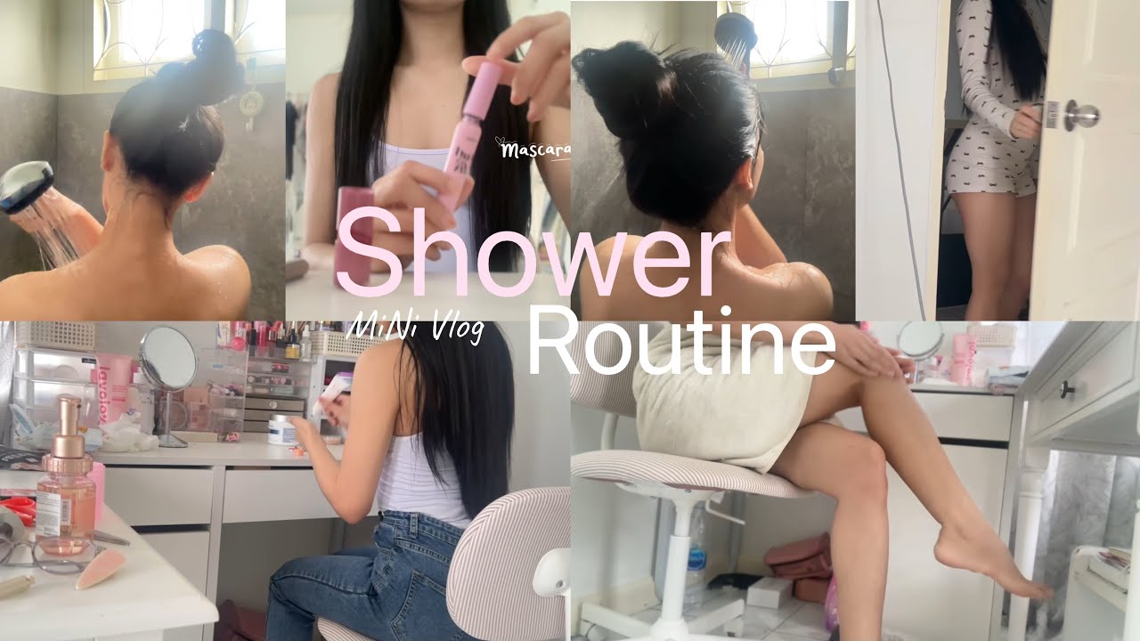 my EVERYTHING SHOWER ROUTINE 🚿| body care ,scrub တိုက် ,glowy skin အသားရေဂရုစိုက်✨🧴