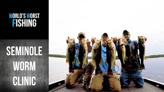 How To Catch BIG BASS In Deep Grass; Lake Seminole Worm Fishing