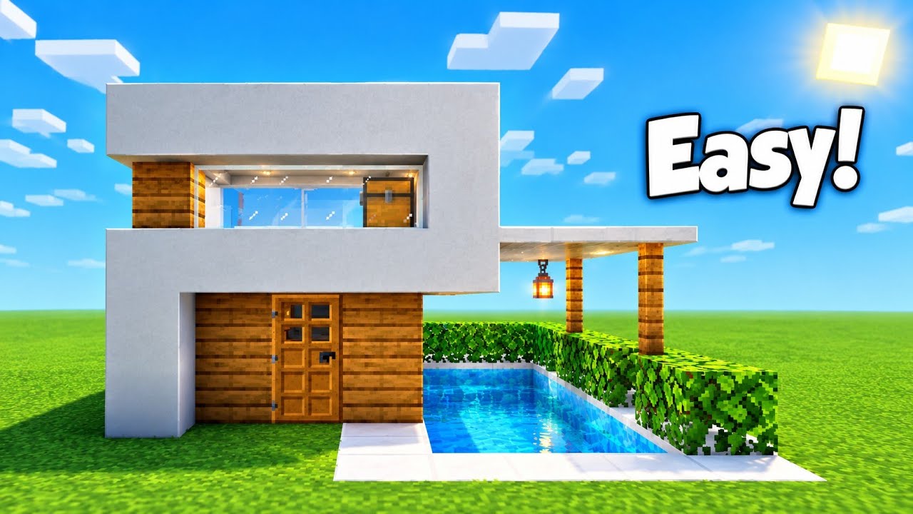 Minecraft: How to Build a Small Modern House | Easy Tutorial - YouTube