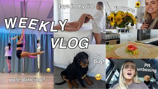 WEEKLY VLOG | DAYS IN MY LIFE | PR UNBOXING | POLE DANCING? NEW BEDDING | FLOWERS | Conagh Kathleen