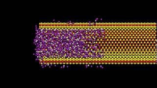 Imbibition of molten a PbI2 drop by (21,21) MoS2 nanotube