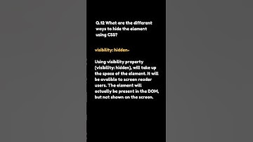 5 Ways to Hide Element using CSS. #shorts
