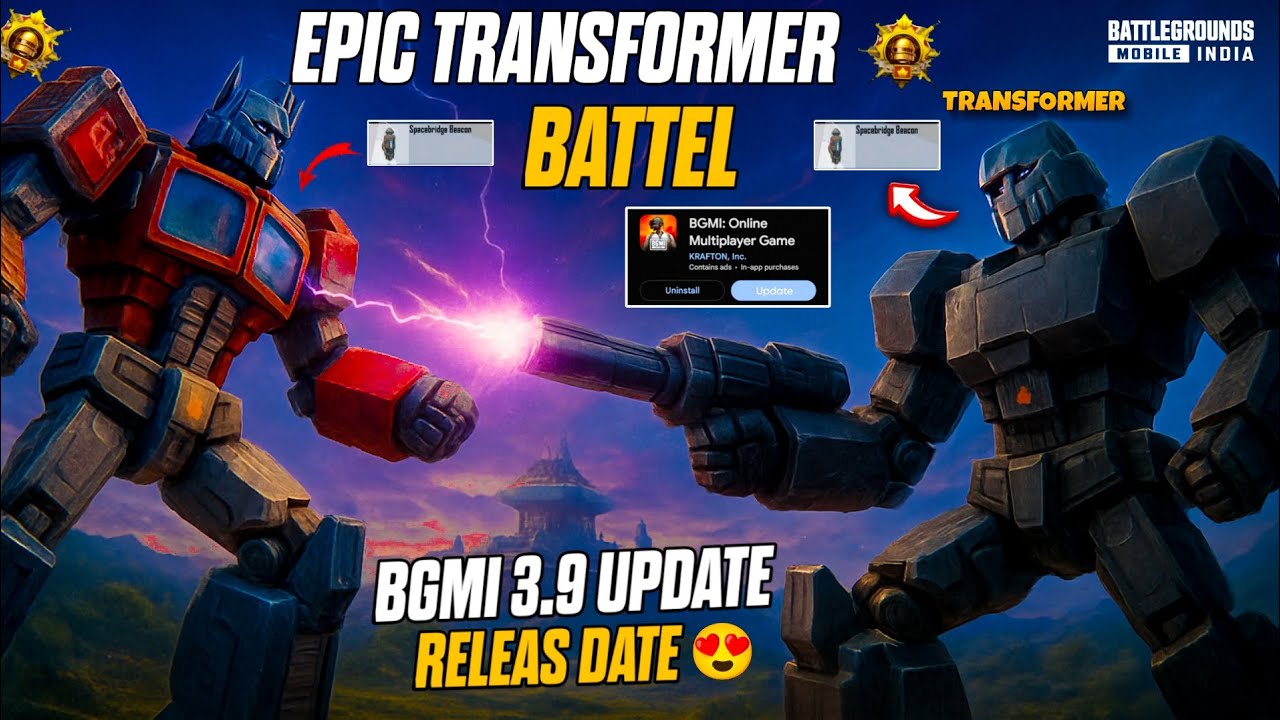 🔥 BGMI 3.9 Update Features And Transformer 