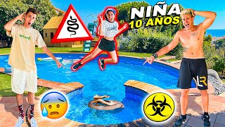 ENSEÑANDO PARKOUR a la HIJA de ARTA *10 AÑOS* | SI TE CAES PIERDES con una SERPIENTE