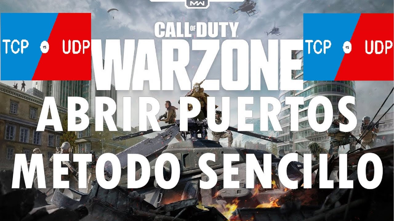 mordaz Practicar senderismo Significado Abrir Puertos TCP y UDP en Call of Duty Warzone: "NAT Abierta" - YouTube