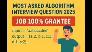 Character Frequency Algorithm 🔥 | String to Object Count | Coding Interview Series