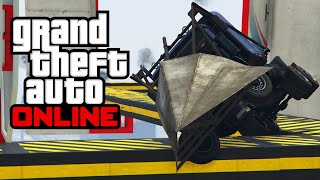 INSANE SKY HIGH IMPOSSIBLE TRANSFORM PARKOUR STUNT RACE | GTA ONLINE (GTA 5 FUNNY MOMENTS)