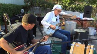 Sauce Boss and JP Soars play &quot;Lonesome Rider&quot;. Gutbucket Blues with cigar box and steel guitar.