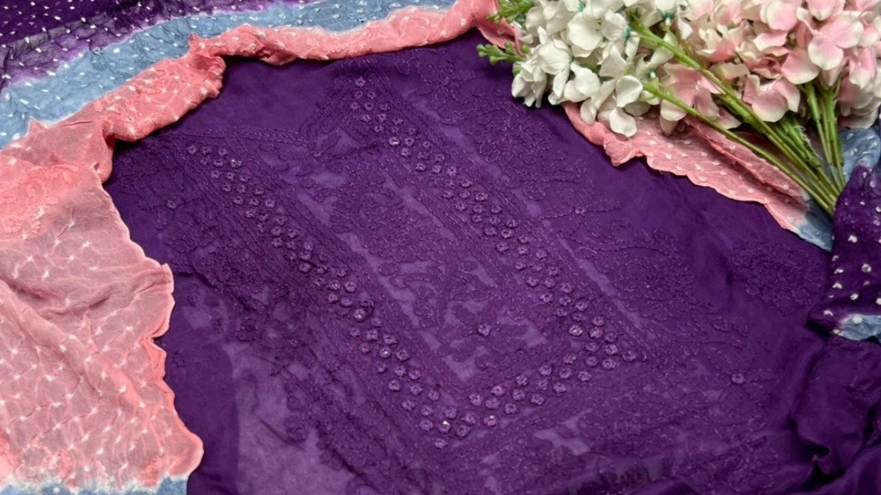 Mirror work dress design 2023 Mirror work Eid Collection Chiffon mirror work Embroidery YouTube