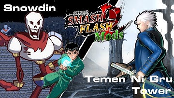 SSF2 0.9b Mods | Yusuke showcase | Temen Ni Gru and Snowdin | (Little Birthday Special)