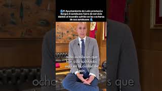 El Ayuntamiento de León prestará a Burgos 8 autobuses fuera de servicio debido al incendio sufrido