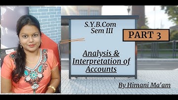 Analysis & Interpretation of Accounts - Detailed Vertical Income Statement Format - SYBCOM - SEM III