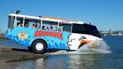 A bus that can run on road and water at the same time