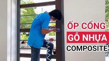 Mẫu cổng gỗ nhựa composite đẹp, bền, dễ thi công