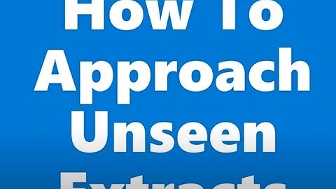 OCR A-Level English Literature: How To Answer Unseen Extracts