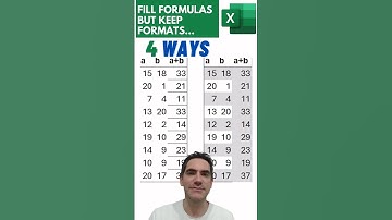 Fill formulas but keep formats #Excel #excelshortcuts #excelformula #tutorial