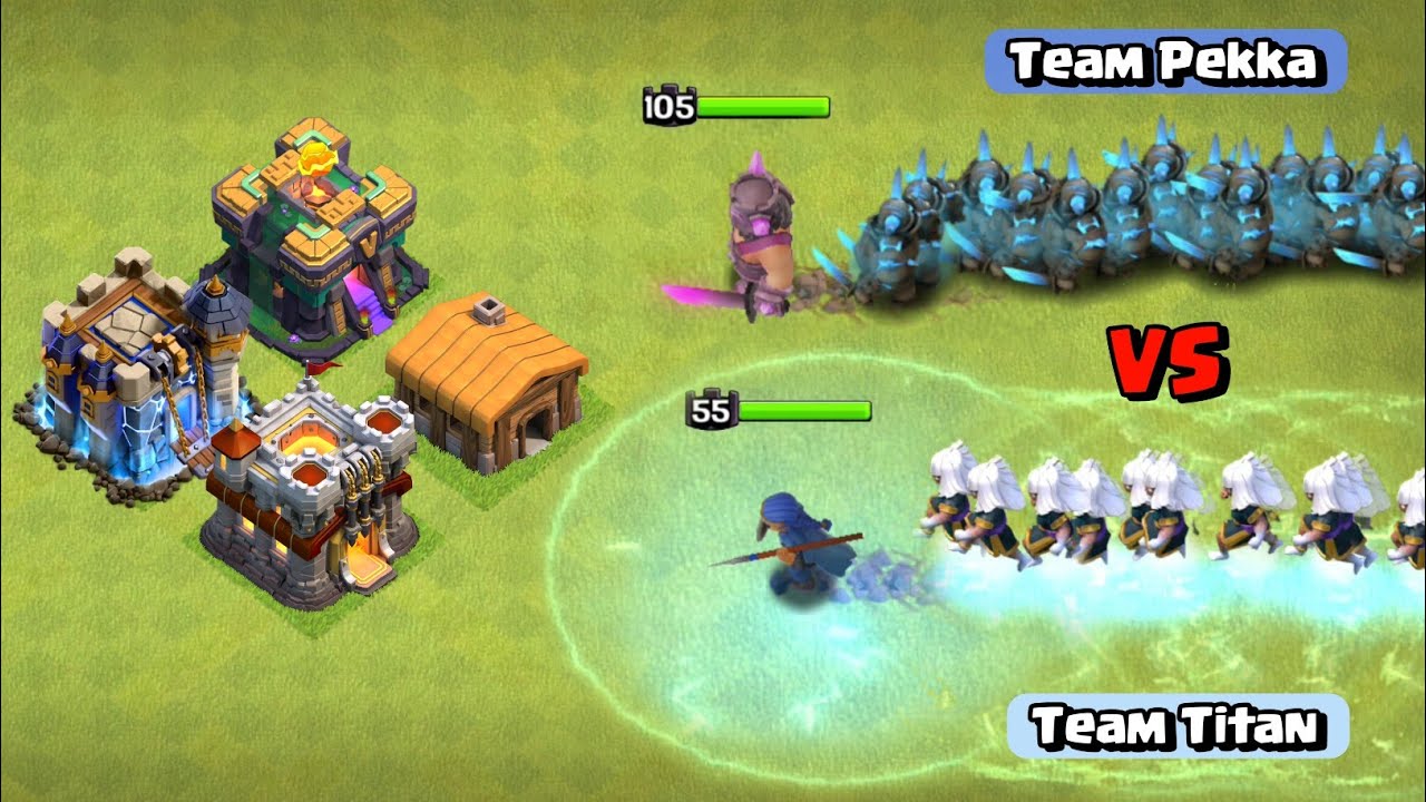 P.E.K.K.A Team VS Titan Team VS All Max Town Hall! Clash of Clans